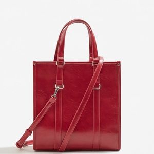 Mango Red Shopper Bag